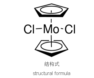 bis(cyclopentadienyl) molybdenum dichloride structural formula image